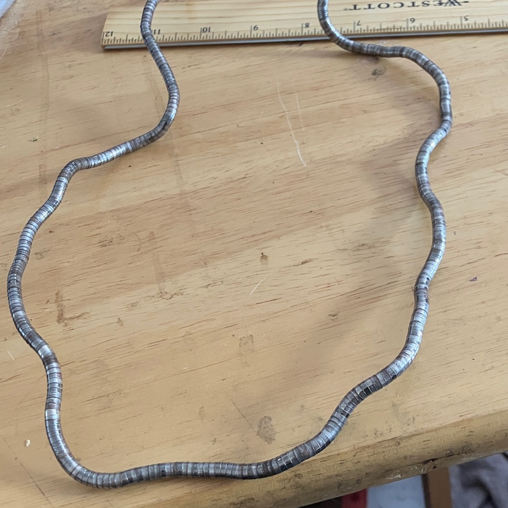 Beaded Necklace with neutral Tones bendable